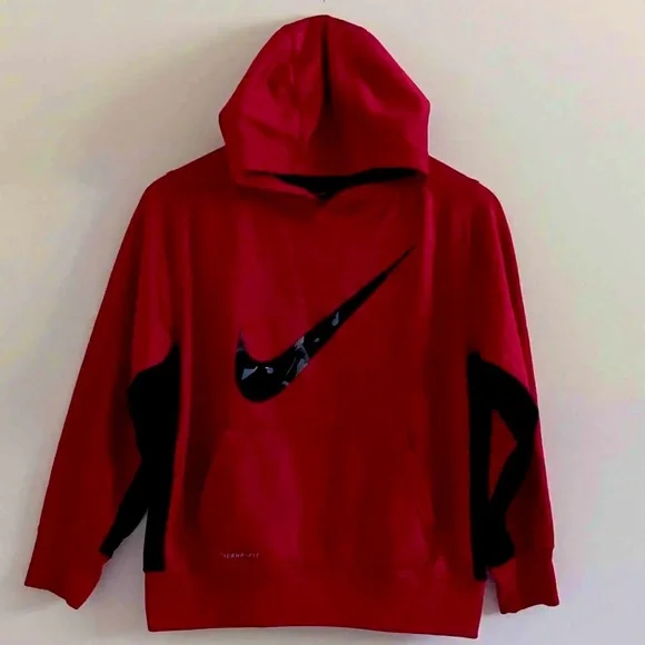 Nike Shirts Tops Boys Nike Red Black Camo Thermafit Hoodie